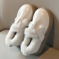 thumbnail image 4 of Fleece Lined Casual Shoes for Girls Kids Waterproof Non Slip Winter Warm Loafers Wide Toe Box Slip On Dress Shoes White Size 13.5 Little Child, 4 of 6