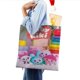 thumbnail image 4 of Baby Riki Bolso de tela con estampado de lienzo para mujer, bolsa de compras reutilizable y estética, con cremallera interior, regalo para mujer,40*40cm., 4 of 6