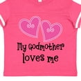 thumbnail image 4 of Inktastic My Godmother Loves Me Hearts Girls Toddler T-Shirt, 4 of 5
