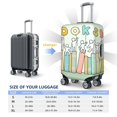 thumbnail image 4 of Kdxio Books Pattern Luggage Cover Washable Suitcase Cover Suitcase Protector Anti-scratch Suitcase cover Fits 18-32 Inch Luggage-Small, 4 of 7