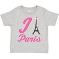 thumbnail image 3 of Inktastic I Love Paris Eiffel Tower Girls Toddler T-Shirt, 3 of 5