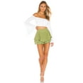 thumbnail image 3 of Mink Pink GREEN/WHITE PIN DOT Safari Star Light Mini Skort, US Medium, 3 of 4