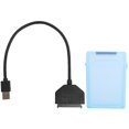 thumbnail image 1 of Adaptateur USB 3.0 SATA 2,5 pouces pour disque dur SSD, câble pour disque dur, accessoires informatiques, boîtier de protection (bleu), 1 of 4