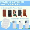 thumbnail image 3 of 2 Pack Silicone Double-Sided Suction Cup Phone Case Detachable Mount, Sticky Phone Grip with Higher Suction Power for iPhone, Hands-Free Phone Accessories Holder for Selfies and Videos, White, 3 of 6