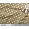 thumbnail image 2 of Soimoi Brown Poly Georgette Fabric Leaves & Anemone Floral Decor Fabric Printed Yard 52 Inch Wide, 2 of 3