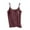 Wine, variant on Women's Camisole with Shelf Bra, Soft Cotton Spaghetti Strap Cami Tops Built in Bra Cozy Undershirts (XL, Wine)