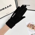 thumbnail image 1 of Gloves Men's Winter Cold-proof Windproof Warm Fleece-lined Touch Screen Outdoor Riding Driving Motorcycle Take-out Half Finger Leakage, 1 of 4