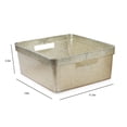 thumbnail image 5 of Isaac Jacobs 2-Pack Medium Champagne Glitter Storage Bin Set with Cutout Handles, Storage Solution, 5 of 7
