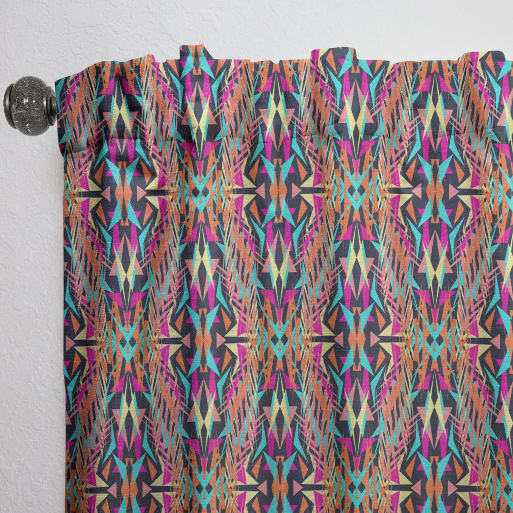 Designart 'Electro Boho Color Trend Pattern' Bohemian & Eclectic Curtain Panel