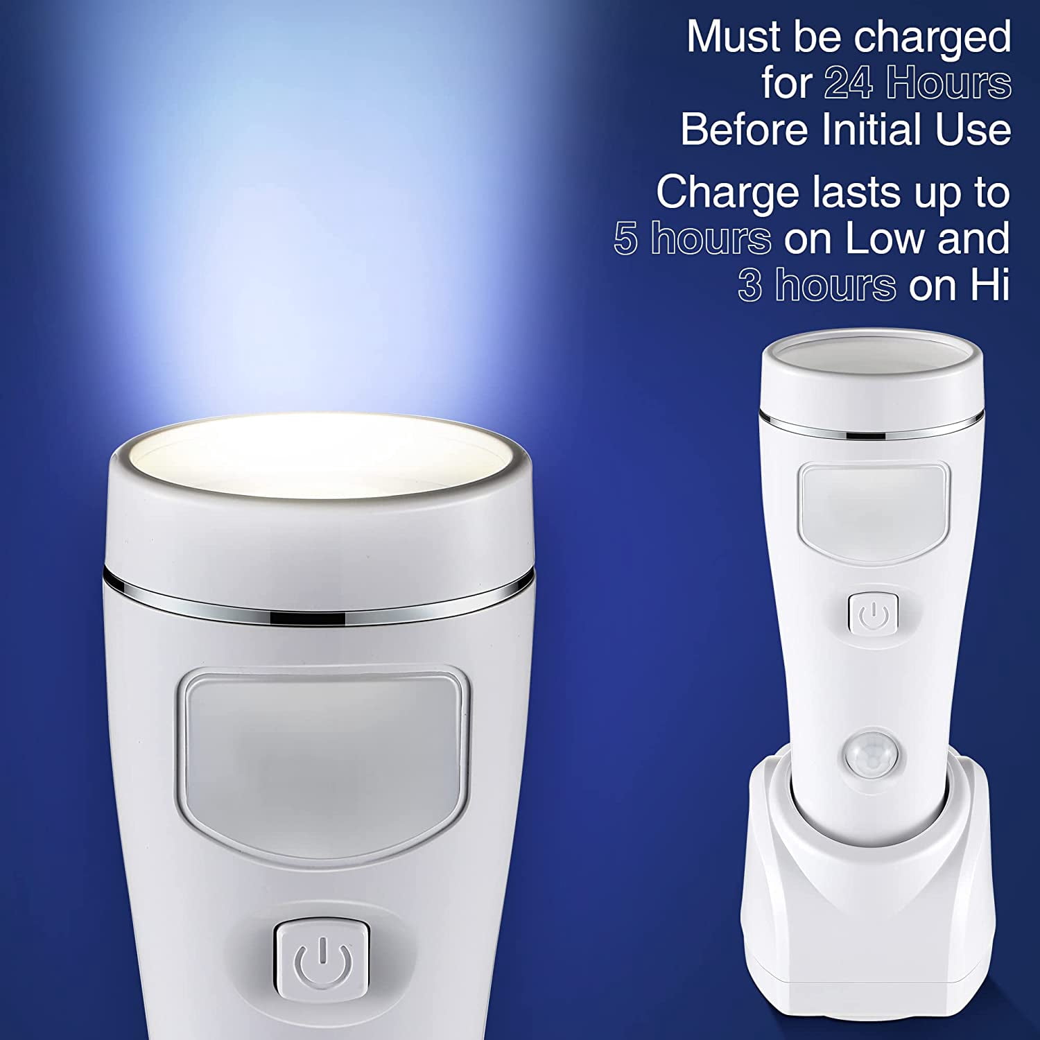 4 in 1 LED Rechargeable Plug in Flashlights, 3 Pack LED Emergency Lights for Home Power Failure, Plug in Power Outage Light, Power Failure Light with Motion Detection (White)