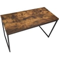 thumbnail image 2 of Hassch Modern Simple Writing Table Computer Desk Study Table, Rust Brown, 2 of 5