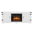 thumbnail image 4 of SalonMore Modern TV Stand with 23" Safe Fireplace, Farmhouse Home Entertainment Center, for TVs Up to 70'', White, 4 of 7