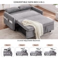 thumbnail image 6 of M optimized 55" Convertible Loveseats Sofa Bed with Adjsutable Backrest, Pull Out Couch Soaf with Side Pocket, Throw Pillow, for Living Room, Bedroom, Office, 6 of 9