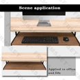 thumbnail image 5 of FRMSAET Accesorios para muebles Productos de oficina Trajes Hardware 20/24/30 pulgadas Bandeja para cajón de teclado Soporte de madera Debajo del escritorio Plataforma de altura ajustable. (24 pulgada, 5 of 5