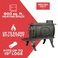 thumbnail image 3 of US Stove 900 Sq. Ft. Logwood Stove EPA certifed, 3 of 7
