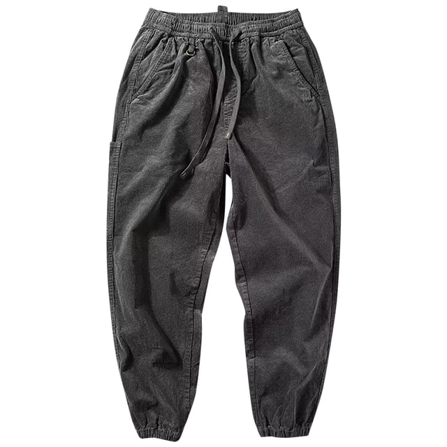 Pantalones ligeros de felpa para hombre: pantalones deportivos de punto de invierno, modernos e informales, cintura con cordón, puños elásticos, corte holgado, para hacer ejercicio, deporte o uso i