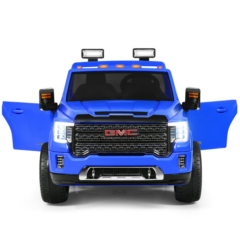 Topbuy 2 Seater Licensed GMC Sierra Denali Kids Ride on Truck Electric Vehicle Blue