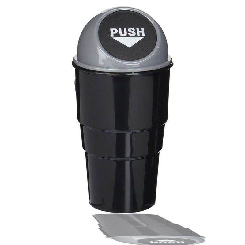Mini Trash Can With Lid For Car Cup Holder Washable Plastic Automotive