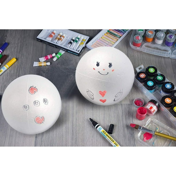 Craft Foam Balls 2Pack Large Smooth and Round Polystyrene Foam Balls