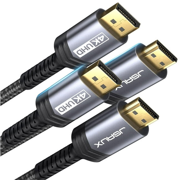Adaptador de cable DisplayPort a HDMI 4K UHD, 6.6 pies, paquete de 2 unidades, JSAUX