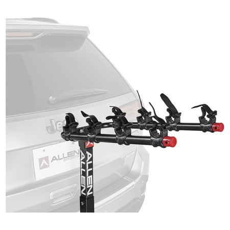 ALLEN SPORTS DELUXE 4-BICYCLE HITCH MOUNTED BIKE RACK CARRIER, MODEL 542RR, BLACK