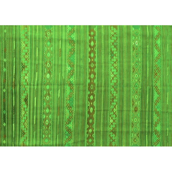 Ahgly Company Indoor Rectangle Persian Green Traditional Area Rugs, 5' x 8'