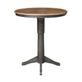 thumbnail image 5 of International Concepts 36-inch Round Extension Dining Table with 2 X-Back Bar Height Stools, 5 of 6