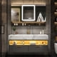 thumbnail image 2 of Bathroom Furniture Solid Wood Cabinet With Sink Wash Basin With And Mirror Vanity Toilet Simple Modern Washbasin Light Luxury Sl My Lux Decor Round, 2 of 6