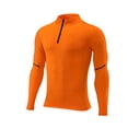 thumbnail image 2 of Jinhomg Big and Tall Athletic Shirts for Men Lightweight Comfy Long Sleeve Compression T-Shirts Basic Solid Workout Undershirt Quick Dry Sportswear Winter Saving Orange L, 2 of 3