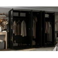 thumbnail image 2 of 100% Solid Wood Urban 5-Door Wardrobe with Mirrored Door, 2 of 2