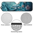 thumbnail image 6 of Uorisanigo Foldable Windshield Sun Shade Hibiscus Flower Turtle Windshield Shade Compatible with Jeep Wrangler JL JLU 2018-2025 Blocker Sun Visor Shield Windshied Cover Block UV Rays ,1Pc, 6 of 7
