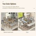 thumbnail image 3 of 6 Piece Dining Table Set, Dining Room Set with Bench and 4 Cushioned Chairs, Wood Dining Table Set, Farmhouse Dining Set for 6, Atumon Dining Table Set Furniture for Kitchen Dining Room, Natural, 3 of 10