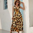 thumbnail image 2 of Leopard Print Pattern Sleeveless Dress Woman Fashion Long Dresses Women's Summer Suit Dress 2025, 2 of 6