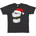 thumbnail image 3 of Inktastic Toilet Paper with Santa Hat and Belt T-Shirt, 3 of 5