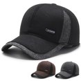 thumbnail image 2 of Gorra de béisbol de otoño e invierno para hombre de sombrero viejo, orejeras cálidas para papá de mediana edad y ancianos, gorra con visera vieja engrosada, marea, 2 of 6