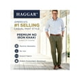 thumbnail image 6 of Haggar Men's Premium No Iron Khaki Pleat Front Pant Classic Fit HC10897, 6 of 9