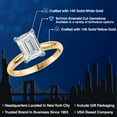 thumbnail image 2 of Gem Stone King 3.00 Ct IGI Certified White Lab Grown Diamond Solitaire Engagement Ring for Women in Two Tone 14K Yellow and White Gold | D-E Color | VS1-VS2 Clarity | Size 6, 2 of 7