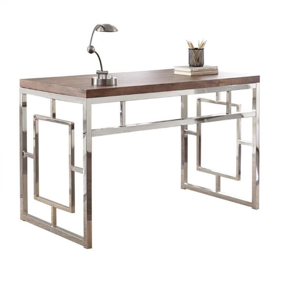Maklaine Bureau d'Écriture en Métal Bois