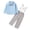 Blue, variant on WUSUOWEI Toddler Boys 3 Piece Gentleman Formal Suit Long Sleeve Button Shirt Suspender Pants Bow Tie Wedding Birthday Party Outfit 3-4 Years