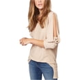 thumbnail image 2 of Sanctuary Clothing Womens Gillian Cold-Shoulder Knit Sweater, Beige, Small, 2 of 2