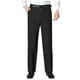 thumbnail image 2 of Pantalones largos para hombre, color liso, con cremallera, botones, pierna recta, pierna ancha, pantalones de traje casuales, pantalones de poliéster para hombre, 2 of 9