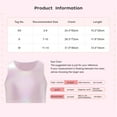 thumbnail image 7 of Doomiva Kids Girls Athletic Shirt Jazz Dance Crop Tops Sequins Dancewear Stage Performance Tank Vest Pink M, 7 of 7