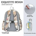 thumbnail image 5 of Chihuahua and Flower Backpack for School,Cute School Bag,Schoolbag with Adjustable Shoulder Straps & Padded Back,13.4"x11"x4.7", 5 of 6