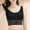 c01Black, variant on Hduncf Women's Solid Color Workout Bras Elastic Shoulder Straps Beautiful Back Comfort Activewear Gym Sports Bra Everyday Bralette Green Free Size