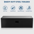 thumbnail image 2 of 36" Black Steel Truck Bed Tool Box with Dual Hydraulic Supports, Heavy Duty Trailer Tongue Storage Chest, 36" x 15" x 15", 2 of 7