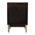 thumbnail image 3 of Urban Designs Crest 26" H x 18" W Modern Cane Front Nightstand with Drawer and Open Shelf - Brown, 3 of 5