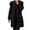 Black, variant on Fnooota Womens Puffer Jackets with Hood, Windproof Mid-length Warm Zip up Winter Coats Outerwear Wine Size S-2XL