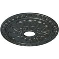 thumbnail image 3 of Ekena Millwork 18"OD x 3 1/2"ID x 1 3/8"P Warsaw Ceiling Medallion (Fits Canopies up to 3 1/2"), Hand-Painted Pewter, 3 of 6