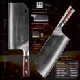 thumbnail image 4 of "ENOKING Full Tang 8.1"" Forged Stainless Steel Serbian Chef Knife, Meat Cleaver and Butcher Knife", 4 of 7