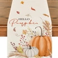 thumbnail image 5 of VQPeo Thanksgiving Table Runner with Pumpkin and Maple Leaf Design for Fall Parties and Family Dinner Decor, 5 of 5
